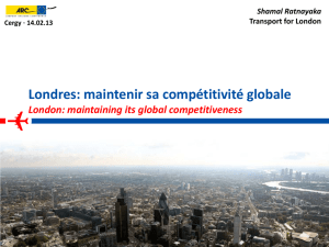 Londres: maintenir sa compétitivité globale