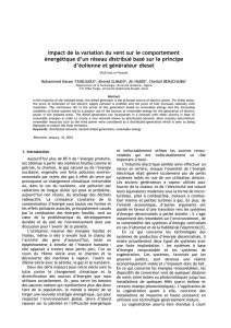 Impact de la variation du vent sur le comportement énergétique d`un