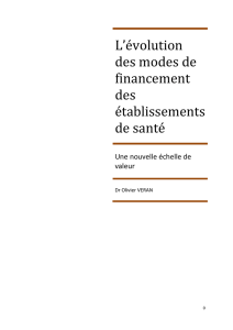 évolution des modes de financement des établissements de santé