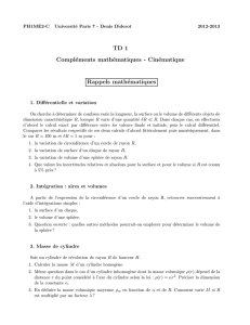 TD 1 Compléments mathématiques