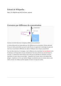 Extrait de Wikipedia : Corrosion par différence de concentration