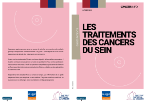 les traitements des cancers du sein