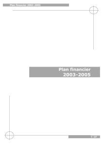Plan financier