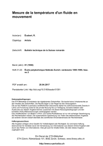 Mesure de la température d`un fluide en mouvement - E