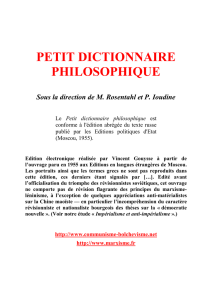 Petit dictionnaire philosophique - communisme