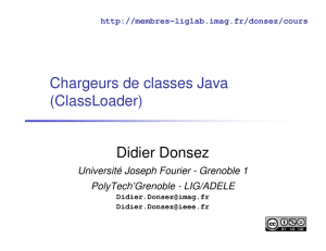 Chargeurs de classes Java (ClassLoader) Didier