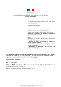 circulaire interministerielle n° dgos/r2/dgscgc