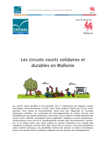 Les circuits courts solidaires et durables en Wallonie