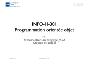 INFO-H-301 Programmation orientée objet