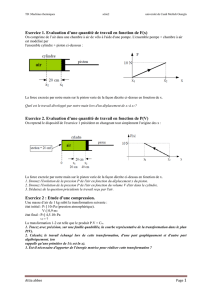 Exercice 1. Evaluation d`une quantité de travail en fonction de F(x