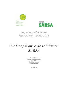 La Coopérative de solidarité SABSA