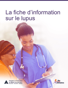 La fiche d`information sur le lupus