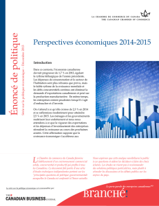 Perspectives économiques 2014-2015