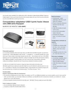 Concentrateur adaptateur USB 4 ports haute vitesse vers