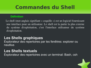 Commandes du Shell