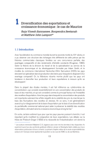 Diversification des exportations et croissance économique : le cas