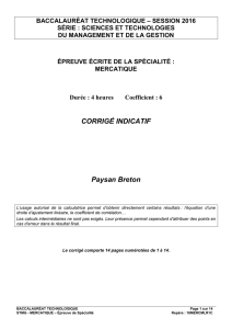 Corrigé officiel complet