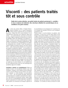 Visconti : des patients traités tôt et sous contrôle