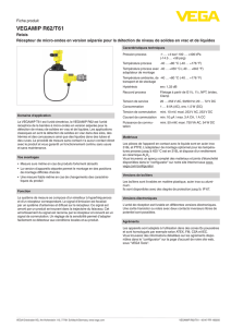 Data sheet - VEGAMIP R62/T61 - Relais Récepteur de micro
