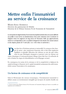 Mettre enfin l`immatériel au service de la croissance