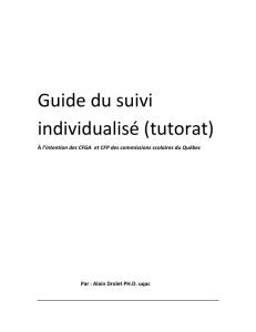 Guide du suivi individualisé (tutorat)