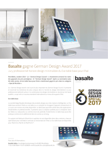 Eve table base gagne German Design Award 2017