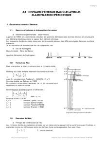 a2 - niveaux d`énergie dans les atomes classification