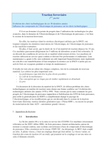 Traction ferroviaire - Physique chimie Dijon