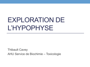 Exploration biochimique de l\`hypophyse