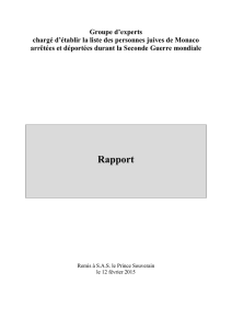 1ère page : Titre et date du rapport (juifs ou personnes de