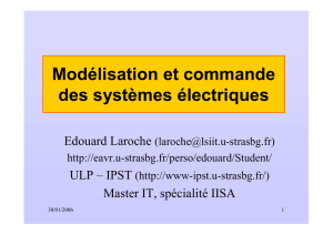 Modélisation et commande des systèmes électriques