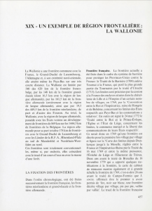 XIX- UN EXEMPLE DE RÉGION FRONTALIÈRE: LA WALLONIE