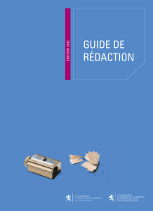 guide de redaction – édition 2012