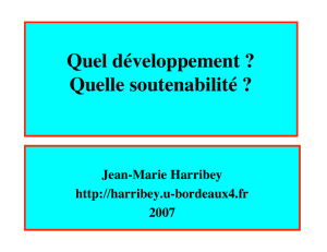 2007, Diaporama "Quel développement ? Quelle soutenabilité ?"