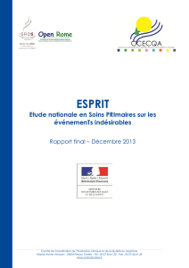Etude ESPRIT - Ministère des Affaires sociales et de la Santé