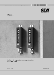 Boîtiers de séparation pour signal codeur DAE70B/71B / Manuels
