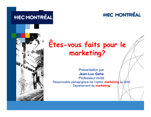 Êtes-vous faits pour le marketing?