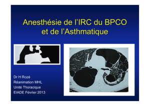 anesthesie IRC BPCO Asthme
