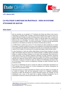 10-03-05 Etude Climat n°19 - Politique Changement Climatique en