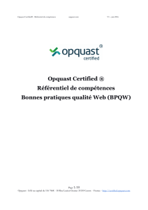 des compétences - Opquast certified