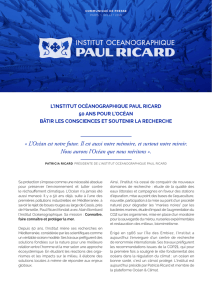 Télécharger le communiqué - Institut océanographique Paul Ricard