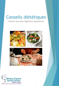 Conseils diététiques - Réseau Espace Santé Cancer Rhône