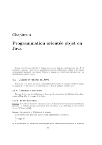Programmation orientée objet en Java