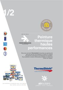 Peinture thermique hautes performances