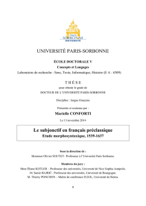 Le subjonctif en français préclassique: étude morphosyntaxique
