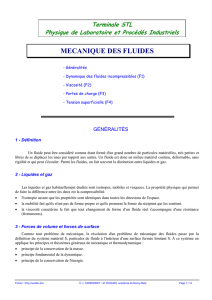 mecanique des fluides - Académie de Nancy-Metz