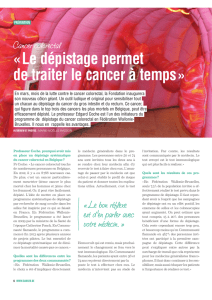 « Le dépistage permet de traiter le cancer à temps »