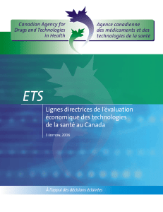 Lignes directrices de l`évaluation économique des technologies de