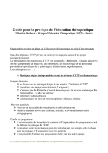 Guide pour la pratique de l`éducation thérapeutique
