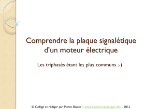 Comprendre la plaque signalétique d`un moteur électrique
